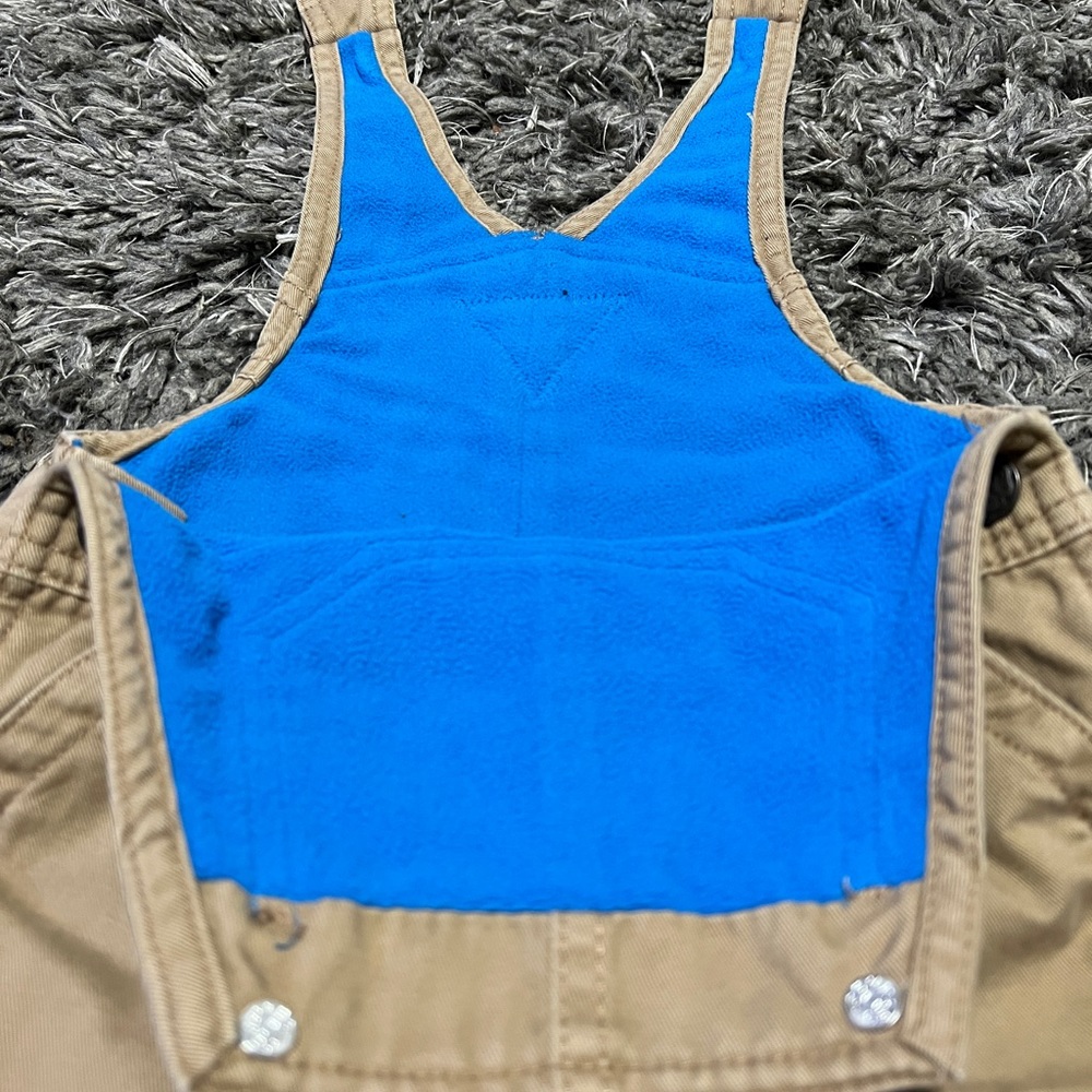 Osh Kosh B’Gosh Fleece Lined Khakis Overalls Baby 9 months - Picture 4 of 6